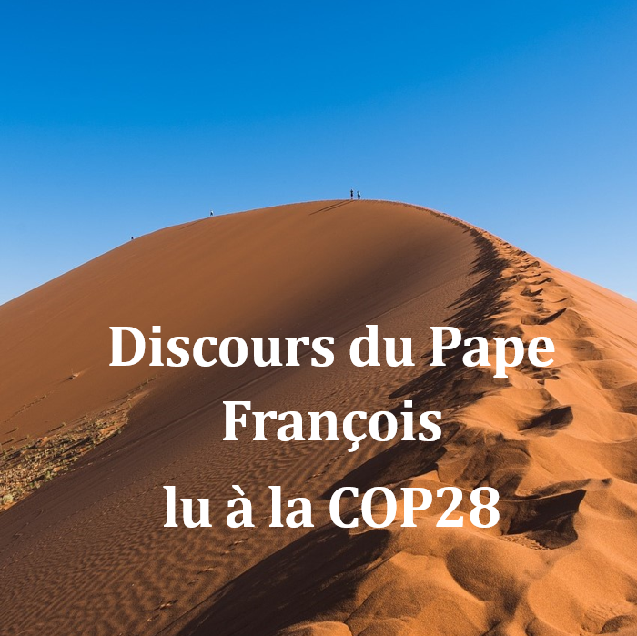 COP 28: Discours du Pape François