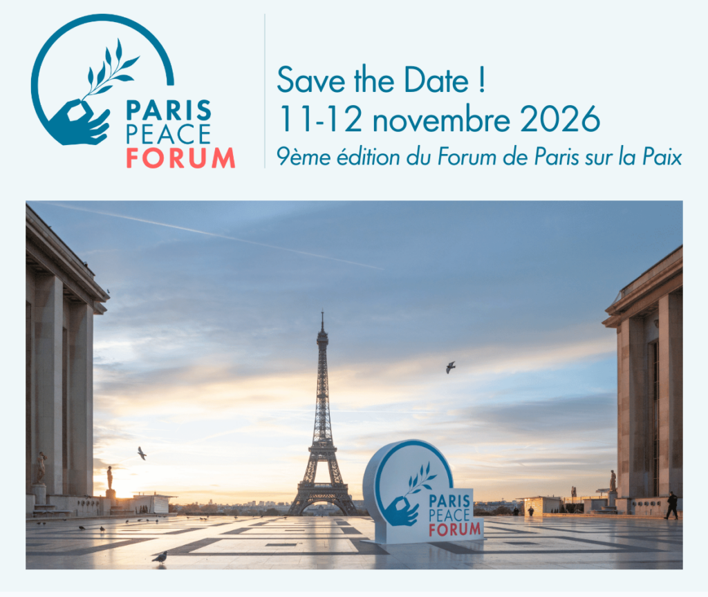La 9e édition du Forum de Paris sur la Paix aura lieu les 11 et 12 novembre 2026.