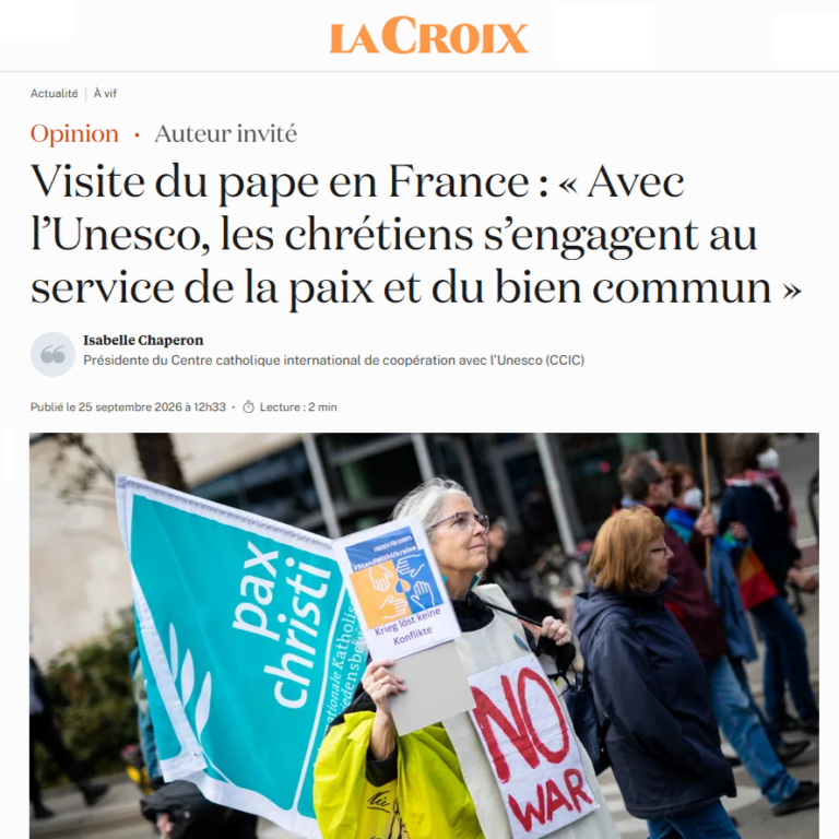 Visite du pape en France : « Avec l’Unesco, les chrétiens s’engagent au service de la paix et du bien commun »